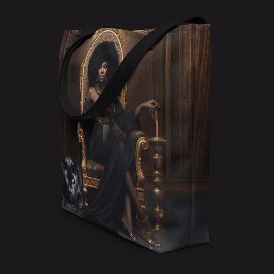 Authority and Power Enveloped in Adoration V1 All-Over Print Large Tote Bag