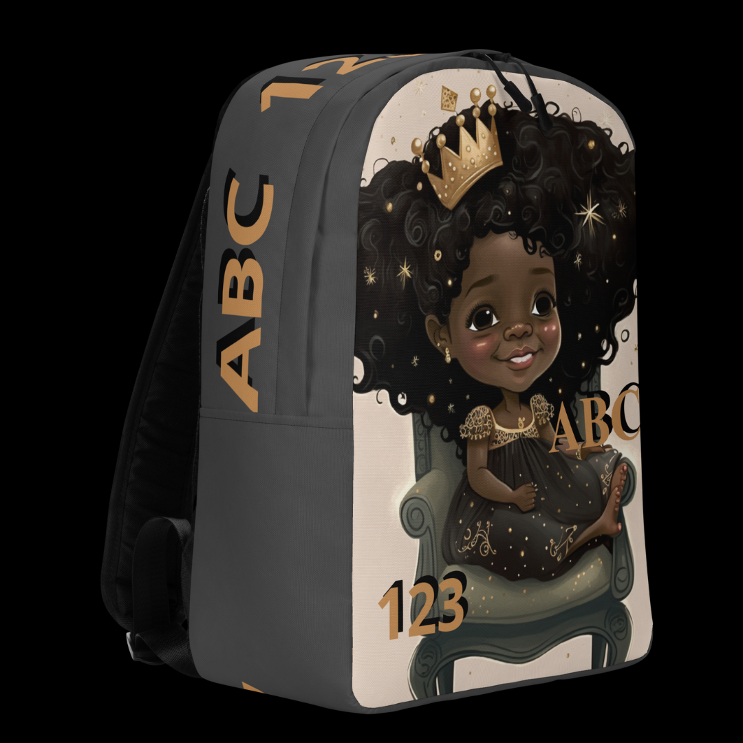 The "Princess ABC and 123" Minimalist Backpack (Eclipse)