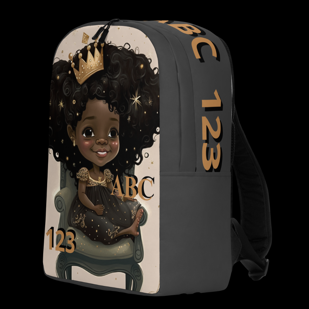 The "Princess ABC and 123" Minimalist Backpack (Eclipse)