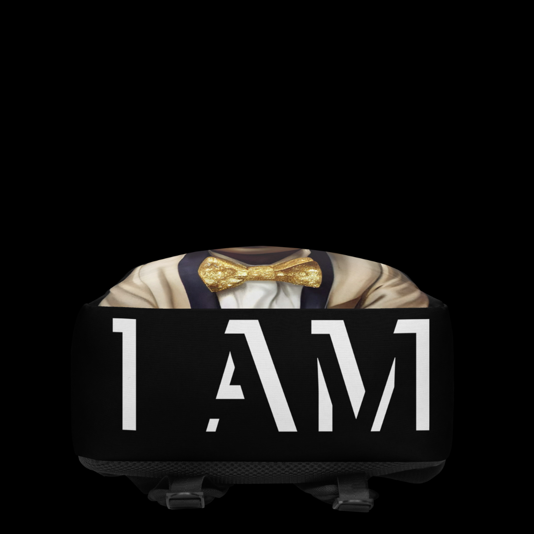 "I Am All That I Say I Am" Minimalist Backpack (Black)